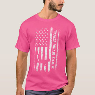 Camiseta Deterioro De La Bandera De Los Ee.Uu. Muff Divers