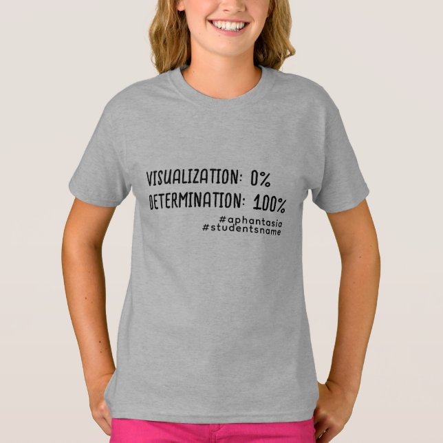 Camiseta Determinación del alumno de Aphantasia Fuente negr (Anverso)