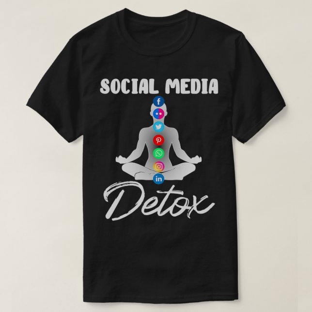 Camiseta Deto de medios sociales contra smartphone Funny Di (Diseño del anverso)