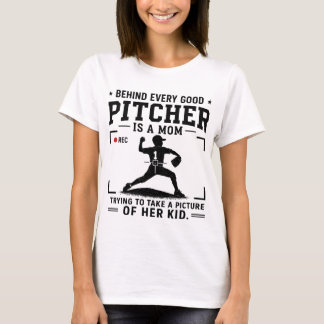 Camiseta Detrás de cada buen lanzador hay una mamá
