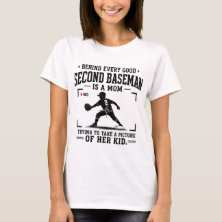 Camiseta Detrás de cada buen segunda base hay una mamá