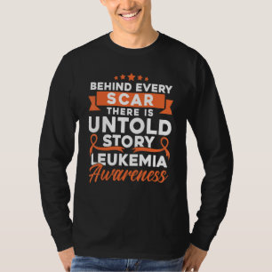 Camiseta Detrás de cada cicatriz Conciencia de la leucemia