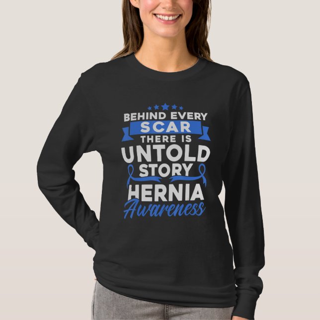 Camiseta Detrás de cada cicatriz Conciencia sobre hernias 1 (Anverso)