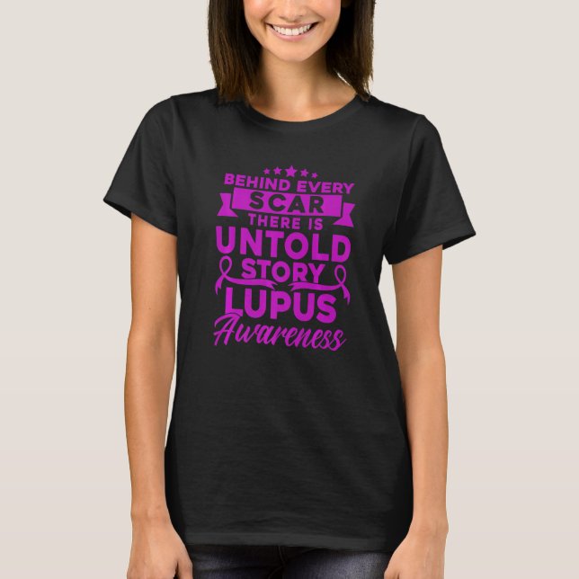 Camiseta Detrás de cada cicatriz Lupus de conciencia (Anverso)