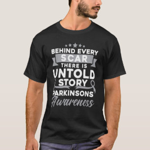 Camiseta Detrás de cada cicatriz Parkinsons Conciencia