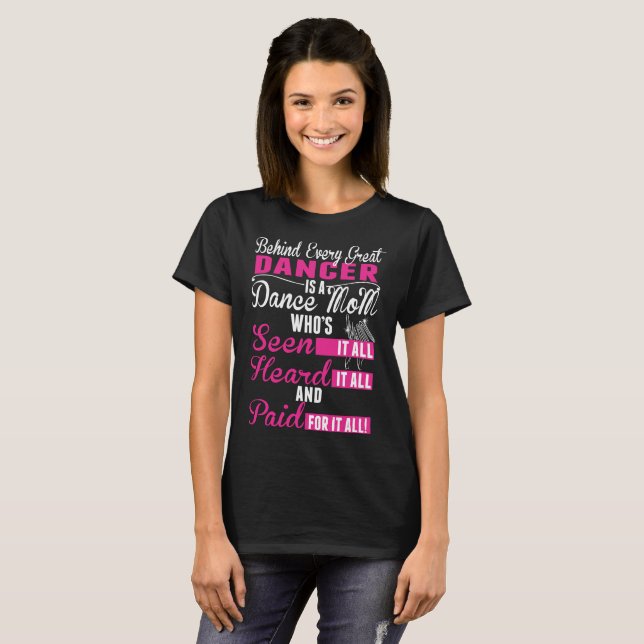 Camiseta Detrás de cada gran mamá de la danza del bailarín (Anverso completo)