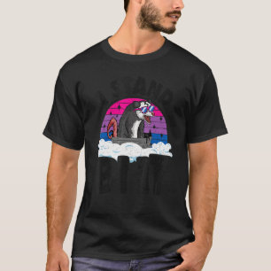 Camiseta Detrás de la bandera del orgullo bisexual Opossum