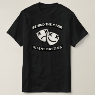 Camiseta Detrás de la Máscara Batallas Silenciosas Gráfica