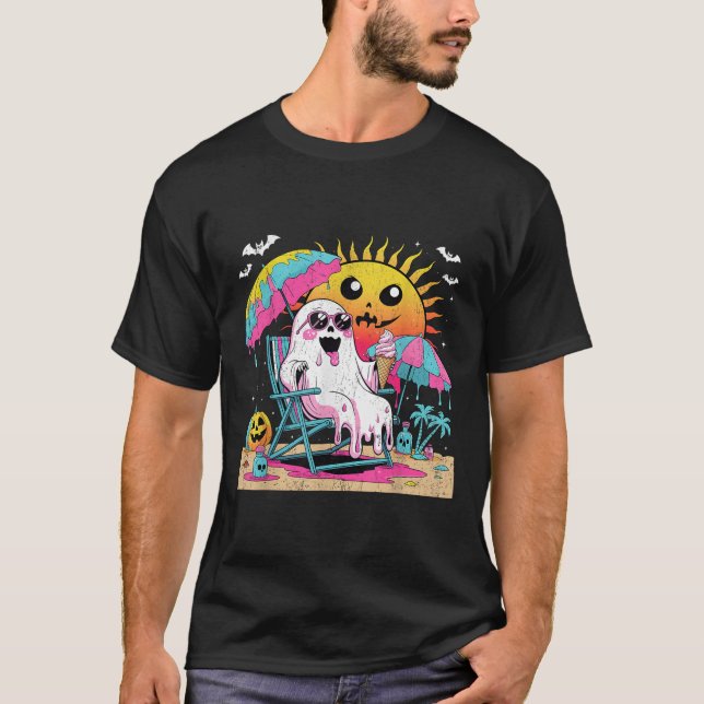 Camiseta Detrás de Tan fuera del divertido arte de la playa (Anverso)