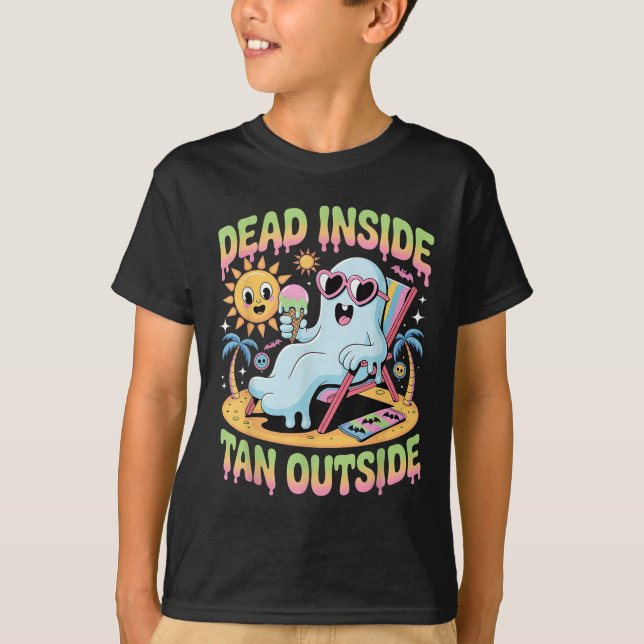 Camiseta Detrás de Tan fuera del divertido fantasma Summerw (Anverso)