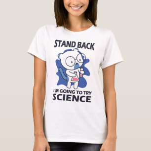 Camiseta Detrás: Experimento de un Adorable Gato Científico