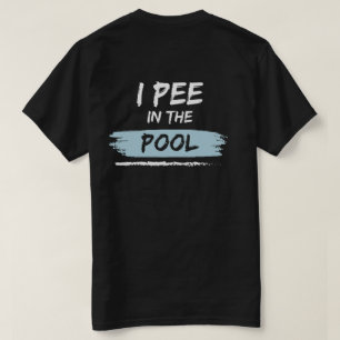 Camiseta detrás y frente i pis en la piscina divertida pisc