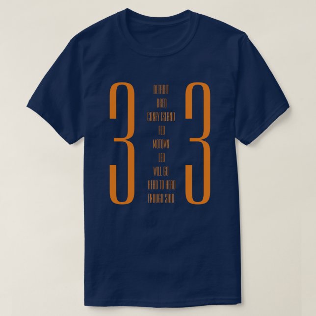Camiseta Detroit 313 (Diseño del anverso)