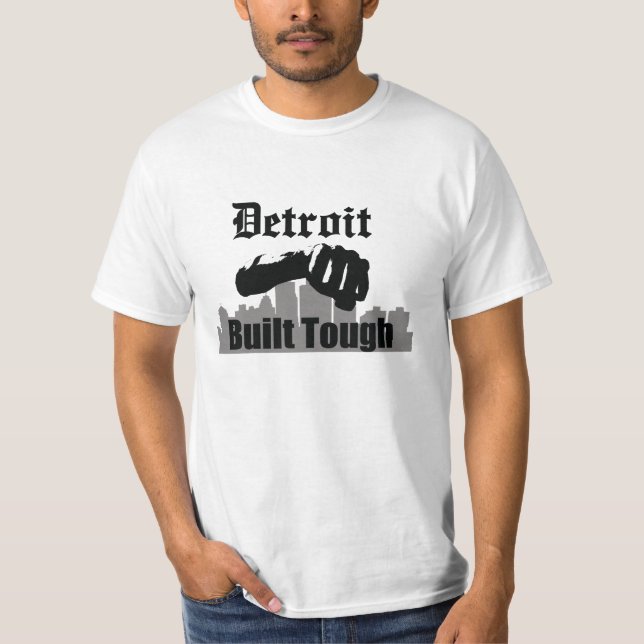 Camiseta Detroit construyó duro (Anverso)