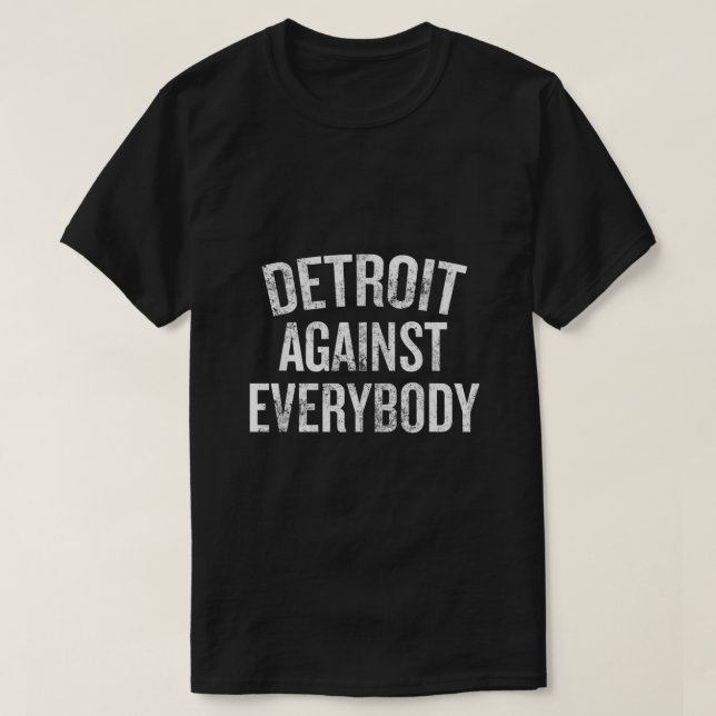 Camiseta Detroit contra todos Michigan (Diseño del anverso)
