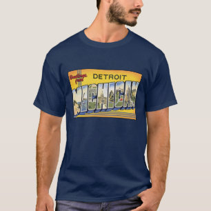 Camiseta Detroit de época, tacones oscuros de la tarjeta p