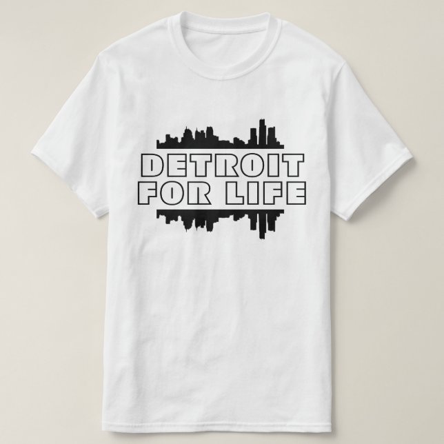 Camiseta Detroit for Life - Skyline (Diseño del anverso)