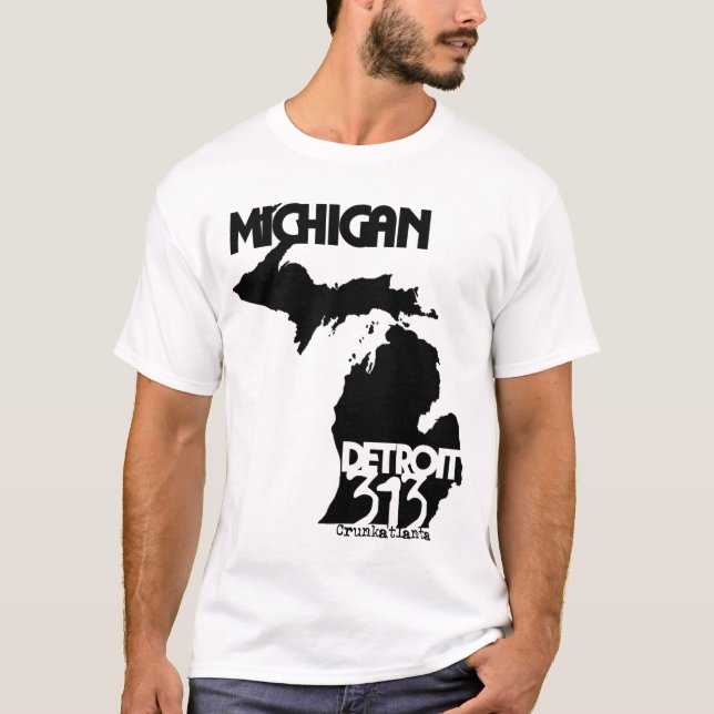 Camiseta Detroit, Michigan 313 (Anverso)
