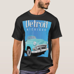 Camiseta Detroit Michigan Usa Cart Poster