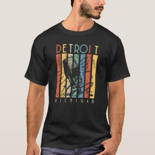 Camiseta Detroit Michigan Vintage retro de micrófono