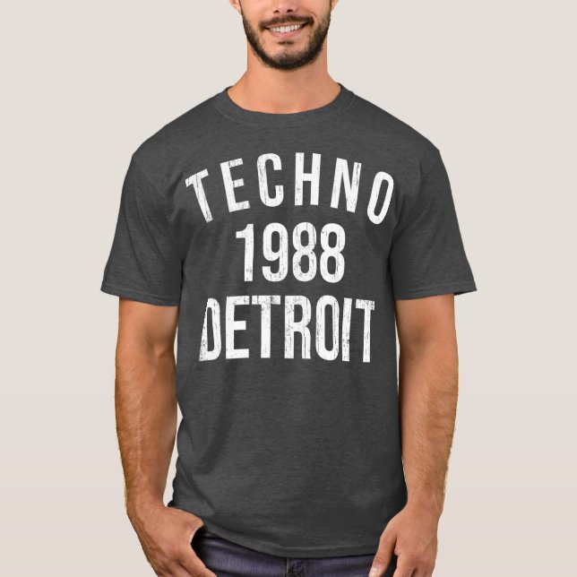 Camiseta Detroit Techno 1988 - Baile Retro DJ de época (Anverso)