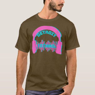 Camiseta Detroit Techno Headphones EDM Music Festival Rave