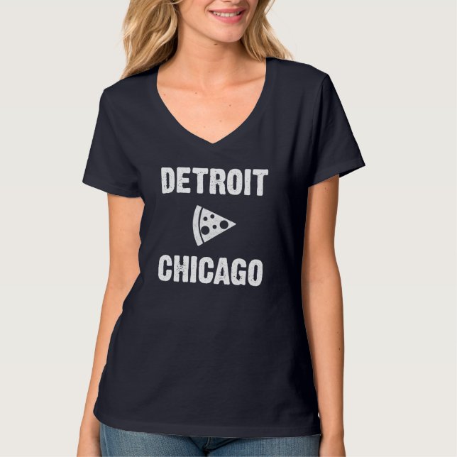 Camiseta Detroit vs Chicago Pizza (Anverso)