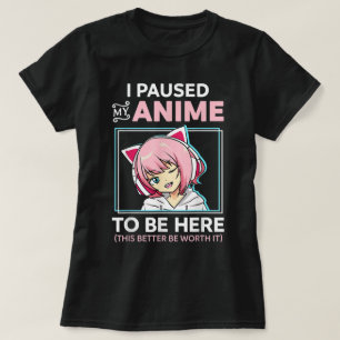 Camiseta Detuve Mi Anime Diseño Divertido de Otaku