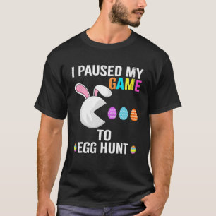 Camiseta Detuve Mi Juego A Huevo Hunt Video Game Rabbit Bun