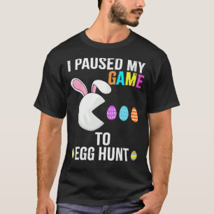Camiseta Detuve Mi Juego A Huevo Hunt Video Game Rabbit Bun