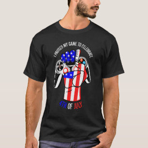 Camiseta Detuve Mi Juego Para Celebrar El 4 De Julio En Est