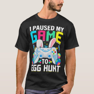 Camiseta Detuve Mi Juego Para El Videojuego Egg Hunt Happy 
