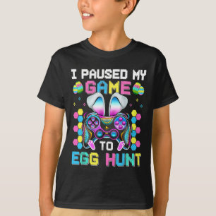 Camiseta Detuve Mi Juego Para El Videojuego Egg Hunt Happy