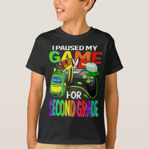 Camiseta Detuve Mi Juego Para Juegos De Segundo Grado