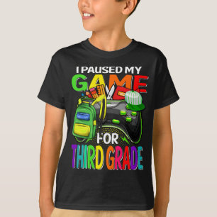 Camiseta Detuve Mi Juego Para Juegos De Tercer Grado
