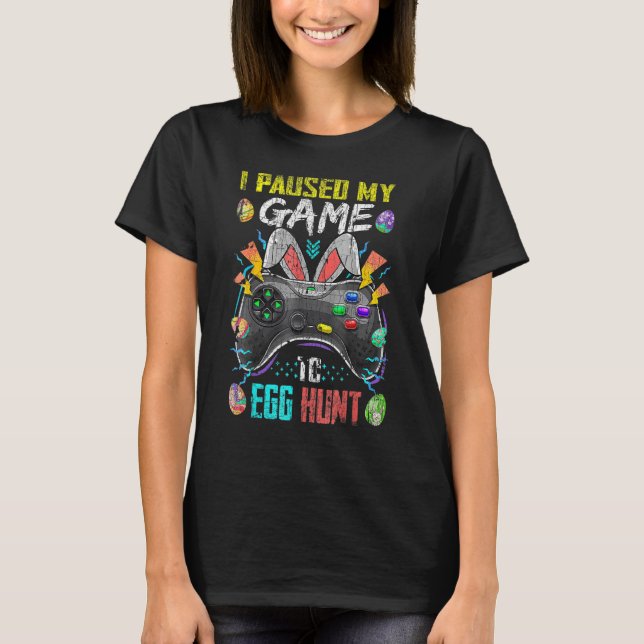 Camiseta Detuve Mi Juego Para La Caza De Huevos Pascua Dive (Anverso)