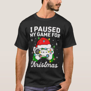 Camiseta Detuve Mi Juego Para Navidades Jóvenes Jugadores C
