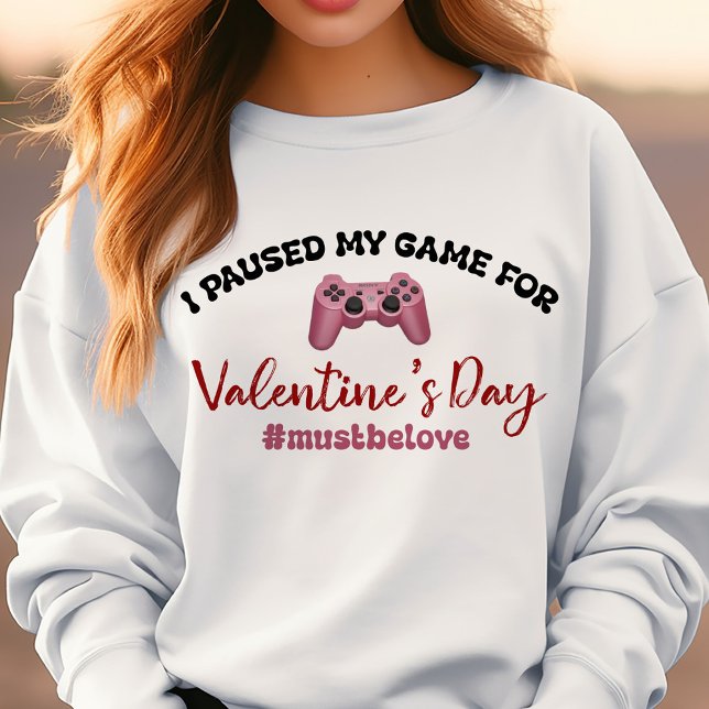 Camiseta Detuve mi juego por Día de San Valentín (Subido por el creador)