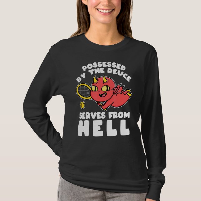 Camiseta Deuce De Tenis Sirve De Hell Cute Devil Tennis Pl (Anverso)
