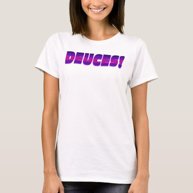 Camiseta Deuces - rosa y morado (Anverso)
