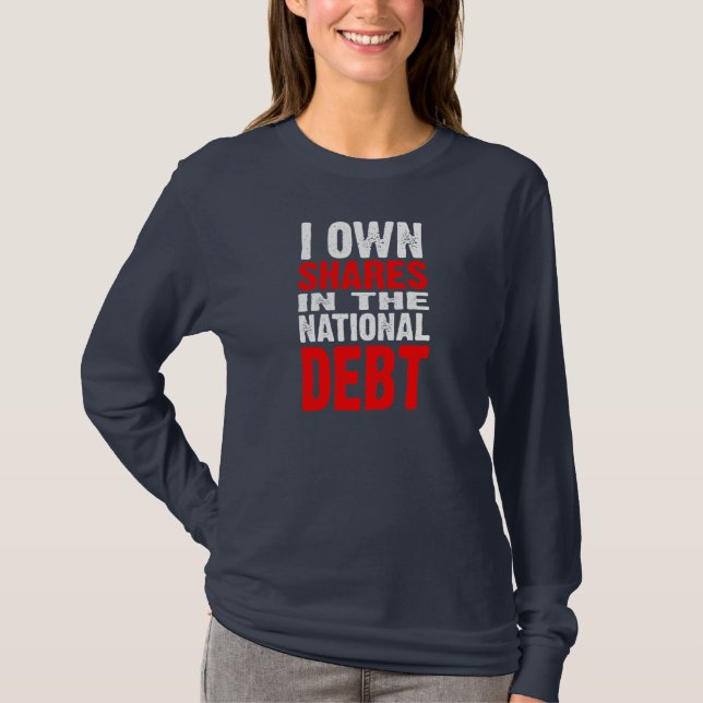 Camiseta Deuda nacional (oscura) - Personalizada (Anverso)