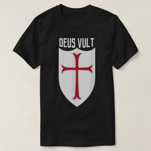 Camiseta Deus Vult God lo quiere meme de cruzado (Diseño del anverso)