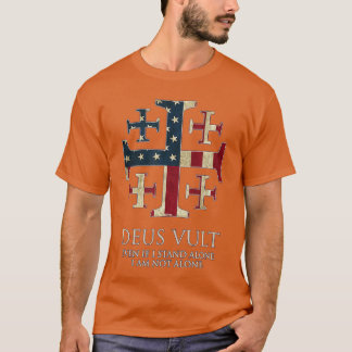 Camiseta Deus Vult No Estoy Solo Isaías 4110 Cruz Estados U