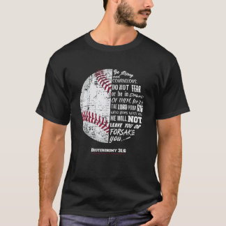 Camiseta Deuteronomía de Béisbol Cristiano 31 6 Biblia Vers