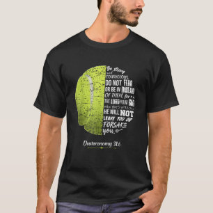 Camiseta Deuteronomía de tenis cristiana 31 6 versos bíblic