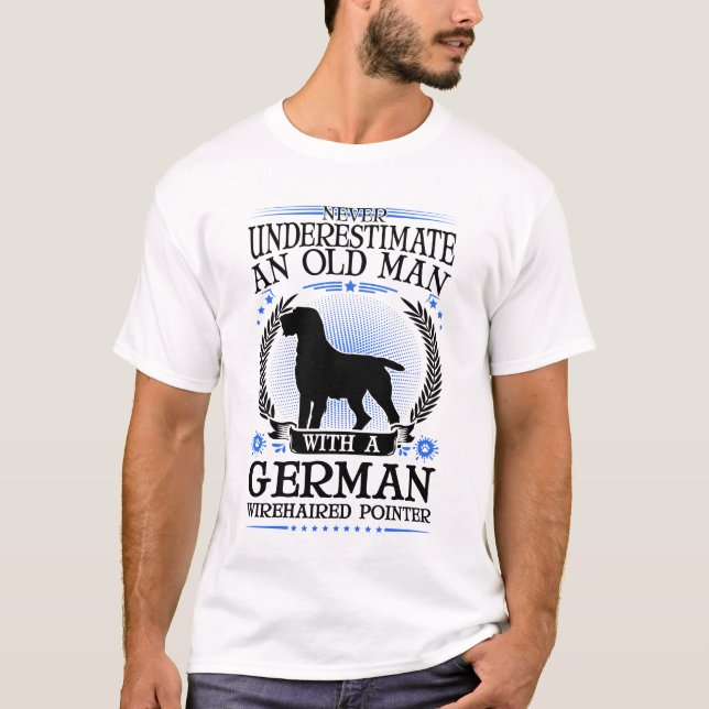 Camiseta Deutsch Drahthaar Alter Mann German Wirehaded (Anverso)