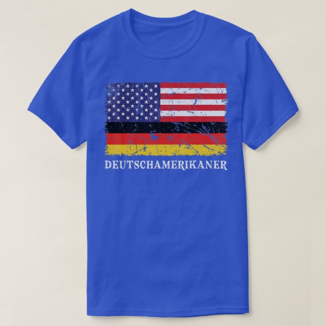 Camiseta Deutschamerikaner Bandera estadounidense alemana O (Diseño del anverso)