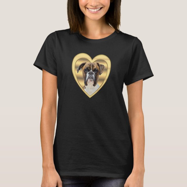 Camiseta Deutscher Boxer  Dog Heart   Boxer  German Boxer (Anverso)