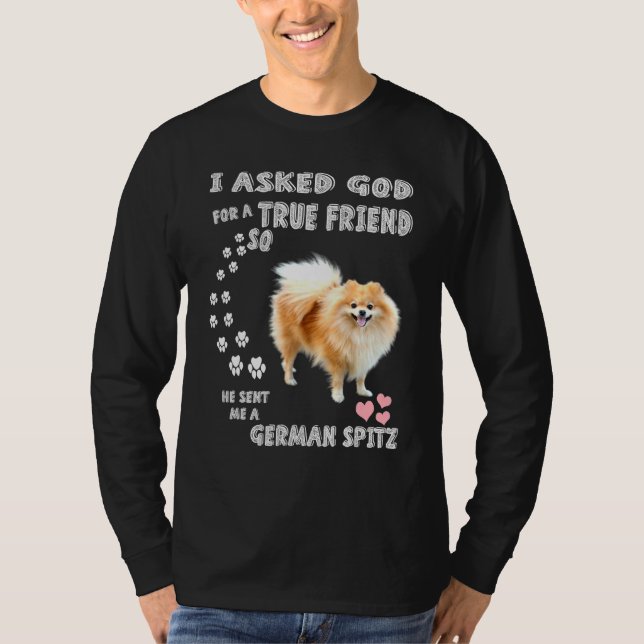 Camiseta Deutscher Spitz Mom Fluffy Dog Dad Print Cute Germ (Anverso)
