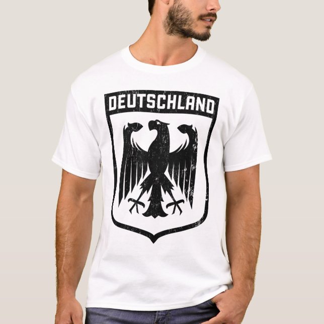 Camiseta Deutschland Eagle - escudo de armas de Alemania (Anverso)